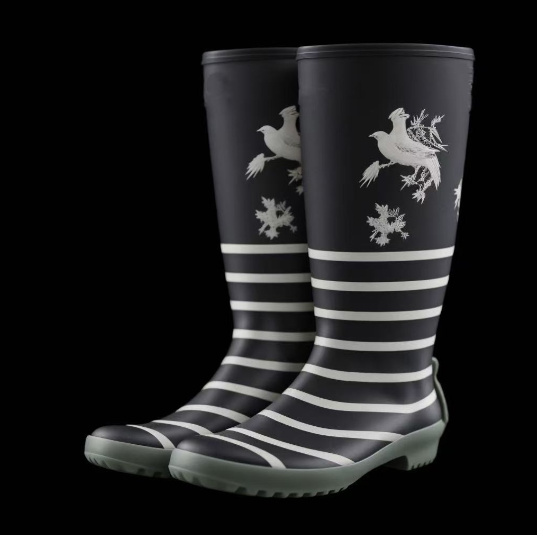 Men's patterned outdoor rubber boots